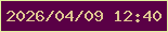 文字の大きさ：2、枠の色：e1f29e、背景の色：5a0046、文字の色：dfc791 無料ブログパーツのブログ時計