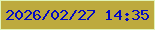 文字の大きさ：4、枠の色：e1f3b7、背景の色：bdaa3e、文字の色：020ac5 無料ブログパーツのブログ時計