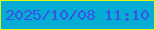 文字の大きさ：5、枠の色：e1f809、背景の色：05add5、文字の色：3c52e7 無料ブログパーツのブログ時計