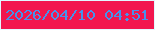 文字の大きさ：2、枠の色：e1f8ff、背景の色：f2164e、文字の色：4692ec 無料ブログパーツのブログ時計