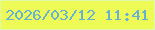 文字の大きさ：1、枠の色：e1faaa、背景の色：eefb56、文字の色：66b2d6 無料ブログパーツのブログ時計