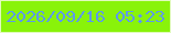 文字の大きさ：4、枠の色：e1fabe、背景の色：89f30a、文字の色：5d9aeb 無料ブログパーツのブログ時計