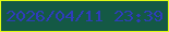 文字の大きさ：5、枠の色：e1fb16、背景の色：145945、文字の色：2f3cbc 無料ブログパーツのブログ時計