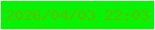 文字の大きさ：5、枠の色：e1fbdf、背景の色：08f304、文字の色：59c101 無料ブログパーツのブログ時計