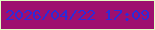 文字の大きさ：4、枠の色：e1fec2、背景の色：9e0f6f、文字の色：2d2bd8 無料ブログパーツのブログ時計