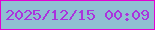 文字の大きさ：1、枠の色：e201d2、背景の色：90bfd2、文字の色：aa33dd 無料ブログパーツのブログ時計