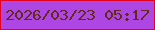 文字の大きさ：3、枠の色：e2031f、背景の色：ae46e4、文字の色：64281c 無料ブログパーツのブログ時計
