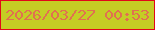 文字の大きさ：2、枠の色：e20718、背景の色：c5cd24、文字の色：e17050 無料ブログパーツのブログ時計