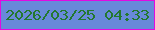 文字の大きさ：5、枠の色：e20ae2、背景の色：6889d9、文字の色：23782f 無料ブログパーツのブログ時計