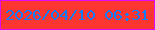 文字の大きさ：1、枠の色：e20bf6、背景の色：fd3632、文字の色：117dfd 無料ブログパーツのブログ時計