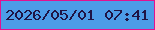 文字の大きさ：2、枠の色：e21190、背景の色：4c9ce7、文字の色：1f1545 無料ブログパーツのブログ時計