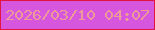 文字の大きさ：3、枠の色：e21441、背景の色：d656dd、文字の色：ec9b98 無料ブログパーツのブログ時計