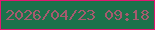 文字の大きさ：4、枠の色：e21771、背景の色：1c724b、文字の色：a65a6f 無料ブログパーツのブログ時計