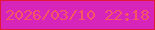 文字の大きさ：3、枠の色：e21838、背景の色：d625b8、文字の色：f75563 無料ブログパーツのブログ時計