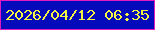 文字の大きさ：3、枠の色：e218c1、背景の色：050aba、文字の色：f3f443 無料ブログパーツのブログ時計