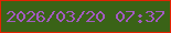 文字の大きさ：3、枠の色：e22202、背景の色：3a6317、文字の色：a35ac1 無料ブログパーツのブログ時計