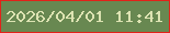 文字の大きさ：1、枠の色：e22219、背景の色：688851、文字の色：dde3b2 無料ブログパーツのブログ時計