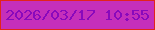 文字の大きさ：3、枠の色：e2241b、背景の色：c52fbb、文字の色：8909bc 無料ブログパーツのブログ時計