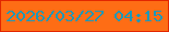 文字の大きさ：3、枠の色：e22600、背景の色：fe6d15、文字の色：1e98b8 無料ブログパーツのブログ時計