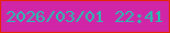 文字の大きさ：4、枠の色：e22702、背景の色：d125a8、文字の色：25bfb0 無料ブログパーツのブログ時計