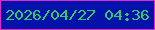 文字の大きさ：3、枠の色：e229cf、背景の色：0313aa、文字の色：2fcb6d 無料ブログパーツのブログ時計