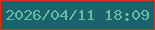 文字の大きさ：1、枠の色：e22f14、背景の色：1b626d、文字の色：5fbfa1 無料ブログパーツのブログ時計