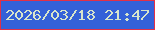 文字の大きさ：2、枠の色：e23047、背景の色：3461d8、文字の色：d8e5cb 無料ブログパーツのブログ時計