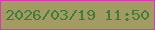 文字の大きさ：2、枠の色：e233bc、背景の色：a29b62、文字の色：417b3f 無料ブログパーツのブログ時計