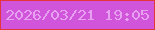 文字の大きさ：2、枠の色：e2353c、背景の色：d155da、文字の色：e8a0f0 無料ブログパーツのブログ時計
