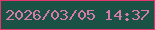 文字の大きさ：2、枠の色：e2366d、背景の色：1a5246、文字の色：d47ba7 無料ブログパーツのブログ時計