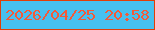 文字の大きさ：4、枠の色：e23d07、背景の色：47c0ef、文字の色：f35a38 無料ブログパーツのブログ時計