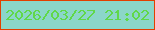 文字の大きさ：3、枠の色：e23f00、背景の色：8bd6c9、文字の色：60d849 無料ブログパーツのブログ時計