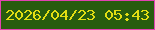文字の大きさ：1、枠の色：e242b2、背景の色：285c0f、文字の色：e3de13 無料ブログパーツのブログ時計