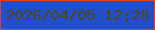 文字の大きさ：4、枠の色：e2431f、背景の色：224eca、文字の色：4f4716 無料ブログパーツのブログ時計
