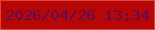 文字の大きさ：5、枠の色：e24338、背景の色：b60706、文字の色：5d0c54 無料ブログパーツのブログ時計