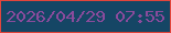 文字の大きさ：3、枠の色：e2453c、背景の色：154665、文字の色：8a4b9c 無料ブログパーツのブログ時計