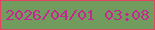 文字の大きさ：4、枠の色：e24564、背景の色：719c5e、文字の色：c2298f 無料ブログパーツのブログ時計