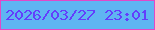 文字の大きさ：4、枠の色：e248c8、背景の色：5fb5f2、文字の色：633efc 無料ブログパーツのブログ時計