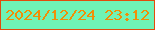 文字の大きさ：3、枠の色：e24c0c、背景の色：6ff3b6、文字の色：f08e06 無料ブログパーツのブログ時計