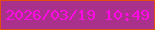 文字の大きさ：2、枠の色：e24e0b、背景の色：a9318c、文字の色：ff0be3 無料ブログパーツのブログ時計