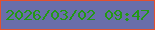 文字の大きさ：1、枠の色：e2502f、背景の色：696eaa、文字の色：229914 無料ブログパーツのブログ時計