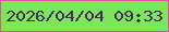 文字の大きさ：2、枠の色：e250a2、背景の色：7ce75b、文字の色：472764 無料ブログパーツのブログ時計