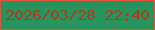 文字の大きさ：3、枠の色：e2523d、背景の色：27945e、文字の色：a7401d 無料ブログパーツのブログ時計