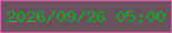 文字の大きさ：2、枠の色：e25db0、背景の色：69515d、文字の色：11ab26 無料ブログパーツのブログ時計