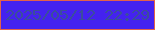 文字の大きさ：2、枠の色：e26149、背景の色：4422ef、文字の色：3b4d9d 無料ブログパーツのブログ時計