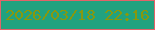 文字の大きさ：1、枠の色：e26369、背景の色：21a27f、文字の色：88980e 無料ブログパーツのブログ時計