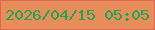 文字の大きさ：4、枠の色：e26553、背景の色：e68d59、文字の色：1ea455 無料ブログパーツのブログ時計