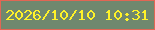 文字の大きさ：4、枠の色：e26654、背景の色：70886e、文字の色：fff329 無料ブログパーツのブログ時計