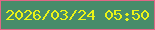 文字の大きさ：2、枠の色：e26686、背景の色：488c6a、文字の色：eaf417 無料ブログパーツのブログ時計
