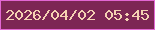 文字の大きさ：4、枠の色：e267d3、背景の色：7d2654、文字の色：f4d1b2 無料ブログパーツのブログ時計